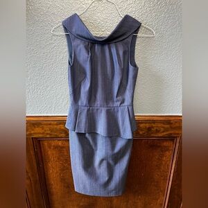 Antonio Melani Draped Neck Ruffle Waist Dress